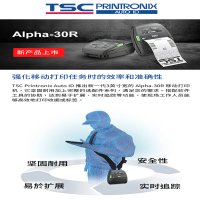 TSC Printronix Auto ID 发表全新 Alpha-30R 移动打印机